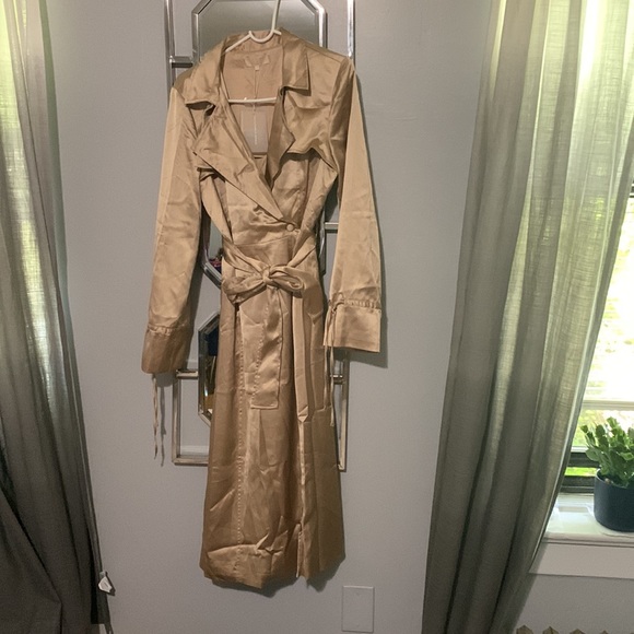 New Meshki Oakley Satin Dress Coat size Large - Picture 5 of 9